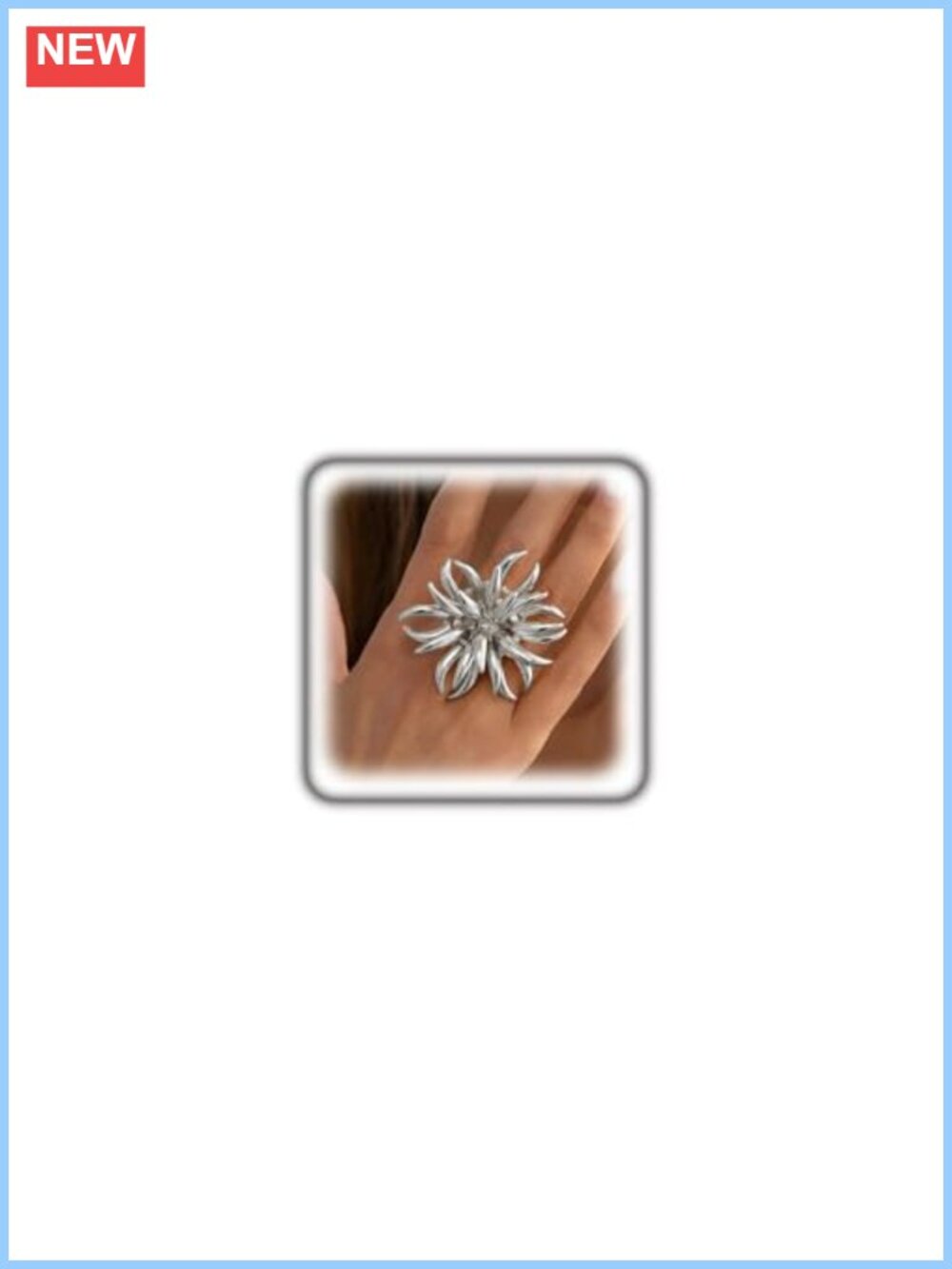 Gold Plated Chunky Firework Statement Ring Boho Party Women's